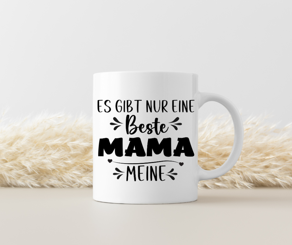 Mama Tasse mit Spruch – 'Es gibt nur eine beste Mama – meine' – Geschenkidee zum Muttertag