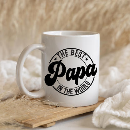 Tasse „Best Papa in the World“ – Beidseitig bedruckt – Geschenkidee zum Vatertag, Geburtstag
