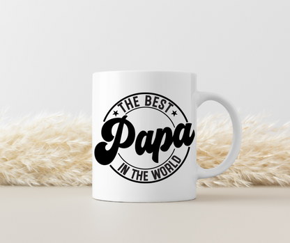 Tasse „Best Papa in the World“ – Beidseitig bedruckt – Geschenkidee zum Vatertag, Geburtstag