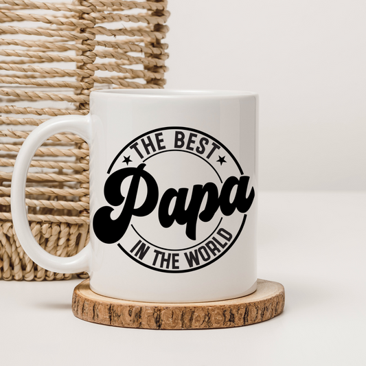 Tasse „Best Papa in the World“ – Beidseitig bedruckt – Geschenkidee zum Vatertag, Geburtstag