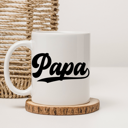 Tasse mit Retro-Schriftzug „Papa“ – Vintage Design – Geschenkidee für den besten Papa 330ml