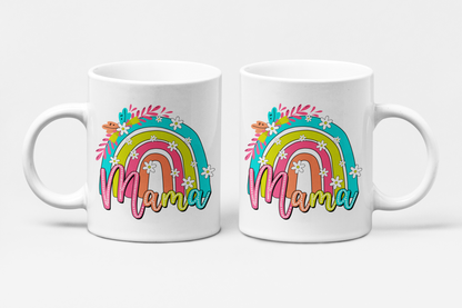 Boho Mama Tasse mit Regenbogen – beidseitig bedruckt, Geschenkidee für Muttertag & Geburtstag