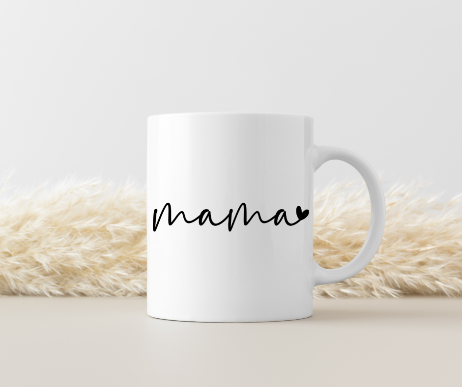 Mama-Tasse mit Herz – modernes Design, perfektes Geschenk für Muttertag & Geburtstag