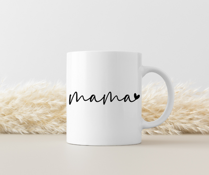 Mama-Tasse mit Herz – modernes Design, perfektes Geschenk für Muttertag & Geburtstag
