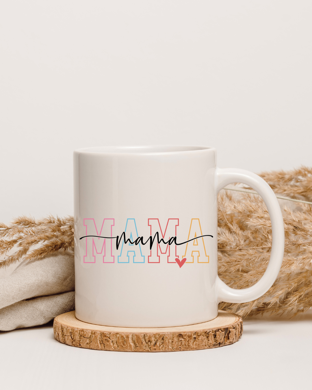 Tasse MAMA mit Herz – beidseitig bedruckt, Geschenk für Muttertag & Geburtstag